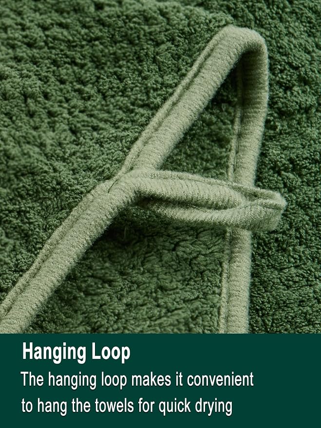 Bath Sheets 40x80 Inches 2-Piece, Extra Large Bath Towels, Soft Absorbent Quick Dry, Microfiber Towels for Bathroom Beach Pool Gym Spa, Olive Green - Image 6