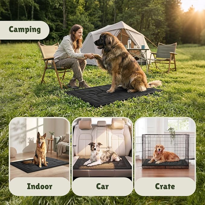 Chew Proof Dog Crate Pad, Indestructible Durable Dog Crate Mat, 18"x29" | Dog Bed For Aggressive Chewers, Waterproof, Machine Washable, For Large Dogs, Tough Indoor Outdoor Kennel Pad, Small - Image 6