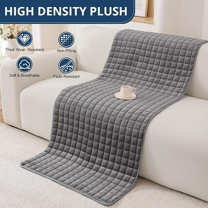 OstepDecor Pet Couch Covers for Sofa, Soft Sofa Covers Washable | Non Slip Dog Couch Protector, Pet Hair, Dirt & Wear Protection, Fits Sofas, Loveseats & Sectionals, 35.4" x 70.9", Dark Grey - Image 6