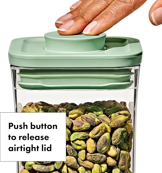 OXO Good Grips 3-Piece POP Container Set with Mini Scoops - Limited Edition Pistachio - Image 3