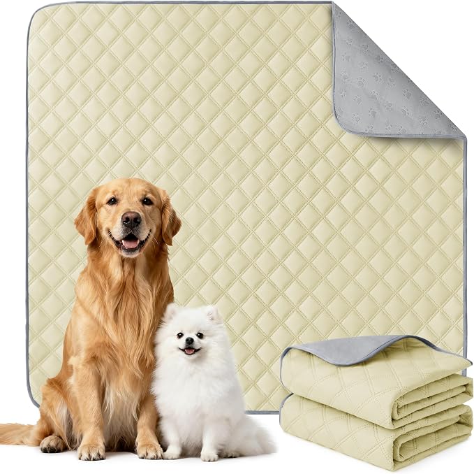 Eterish Reusable Washable Pee Pads for Dogs Large/Extra Large 36'' x 41'' 2 Pack, Absorbent Pet Puppy Dog Training Pads Non-Slip, Waterproof Whelping Potty Pads for Dogs Leak-Proof by Eterish