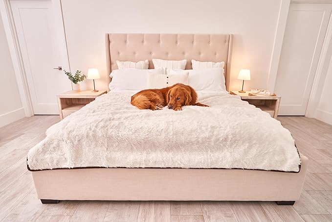 PAW BRANDS PupProtector Waterproof Throw Blanket, Short White, 60x50 | Waterproof, machine washable — protects couches, beds & car seats - Image 8