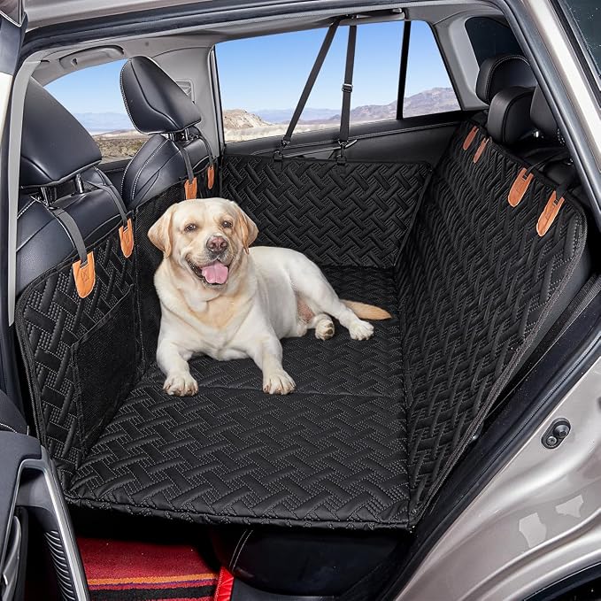 MAXFUT Dog Back Seat Extender,Backseat Pet Cover for Dogs,Rear Dog Car Seat Cover for Back Seat,Hard Bottom Car Seat Cover for Dogs, Dog Hammock for Car by Unknown
