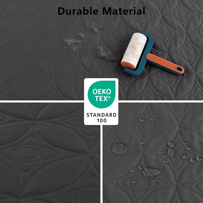Waterproof Couch Cover for Dogs - Washable Pets Furniture Protector | TPU Leak-Proof Liner, Lightweight & Reversible, Fits Chair, Sofa, Bed, 30" x 30" , Lightgrey/Darkgrey - Image 6
