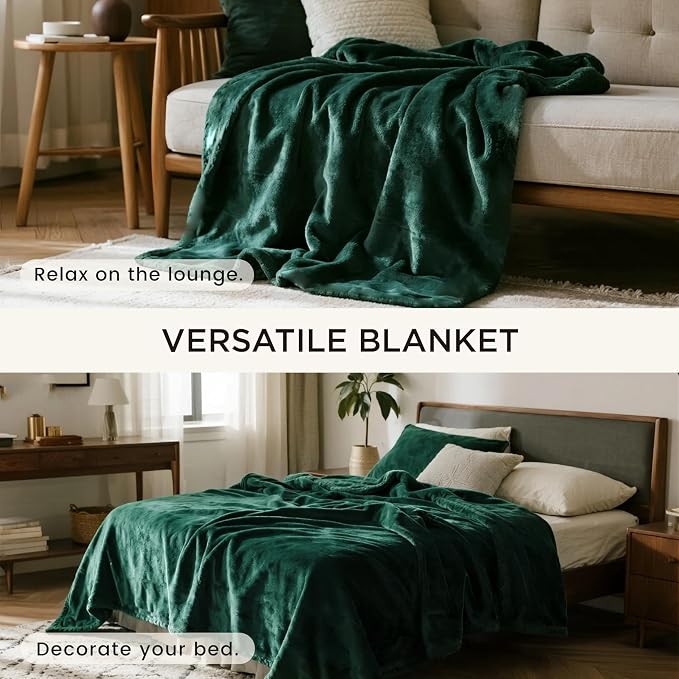 gogobunny Waterproof Bed Blanket, Reversible Sherpa Fleece Throw Blanket for Dog Puppy Cat, Furniture Cover Protects Bed Couch Sofa from Liquid Pee and Pet Fur (Forest Green, 60x80 inches) - Image 5