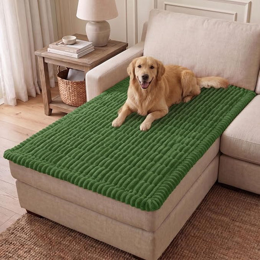 hyha Couch Cover for Dogs, Washable Non Slip Plush Flannel Sofa Protector | Thick Flannel, Silicone Anti-Slip Backing, Pet Hair & Scratch Protection, Fits Sofa & Loveseat (43" x 63") by hyha