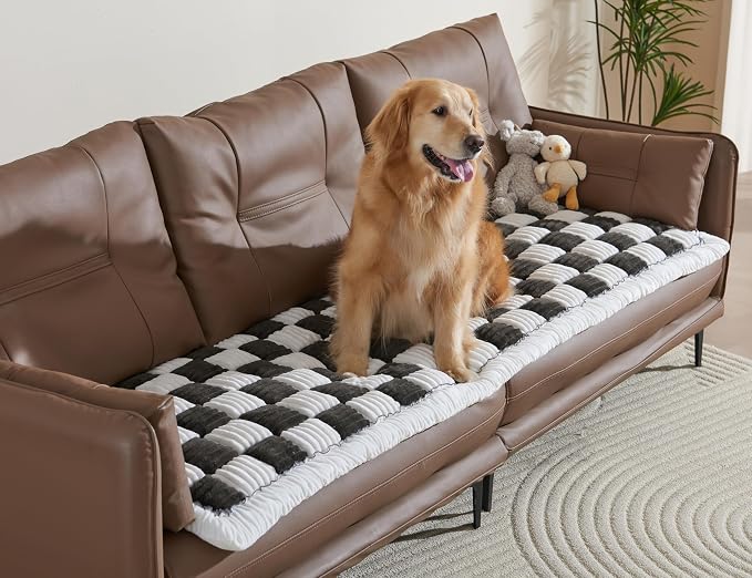 Couch Cushion Cover for dogs Sofa Cover Washable Pet Love Seat Couch Covers for Sofa Slipcovers Couch Protector Blanket for Dogs Sofa Cushion Covers for Pets Washable Pad Black 70x180cm/27.6x70.9in - Image 8