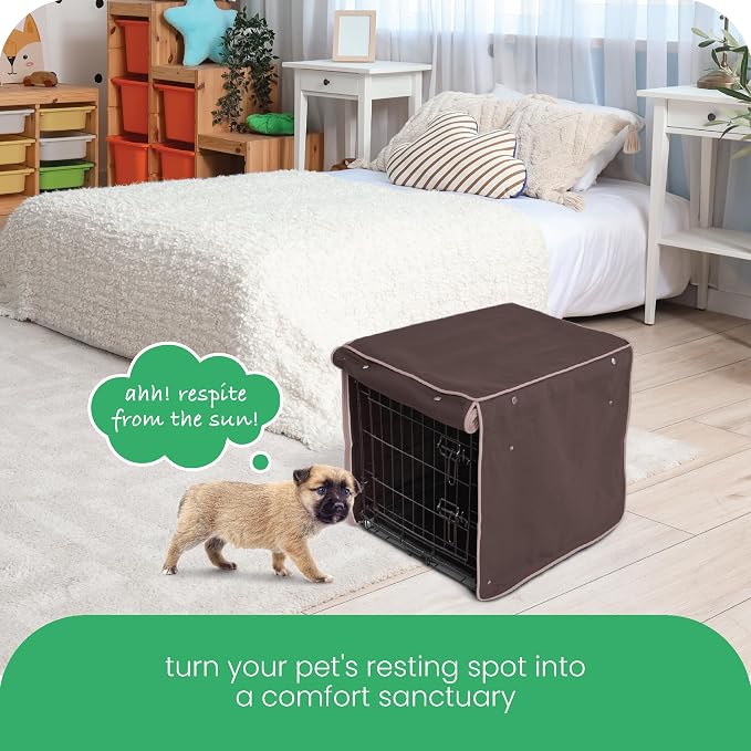 Molly Mutt Landslide Dog Crate Cover, 100% Cotton Canvas Cover with 2 Roll-Up Panels, Ideal for Dog or Cat Crate, Durable, Washable, and Free of Harmful Chemicals, 36" x 24" x 27" - Image 8