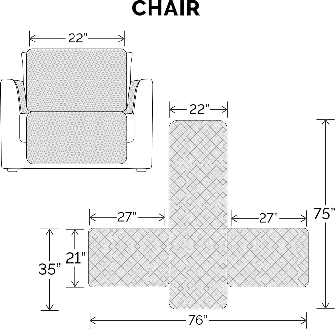 Furhaven Waterproof & Non-Slip Chair Cover Protector for Dogs, Cats, & Children - Quilted Paw Print Living Room Furniture Cover - Espresso, Chair - Image 2