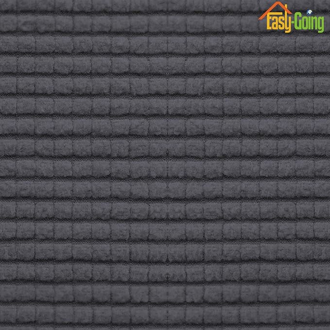 Easy-Going Stretch Chair Sofa Slipcover Washable Dark Gray | 1-Piece Couch Sofa Cover Furniture Protector for Living Room Soft with Elastic Bottom For Kids, Pet. Spandex Jacquard Fabric - Image 6