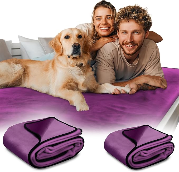 Paw Buddies Premium Waterproof Blanket 80"x90" Velvet-Feel Reversible Throw – Leakproof, Machine Washable Bed & Sofa King Size Protector for Couples, Pets & Travel + Bonus Small Blanket - Image 8
