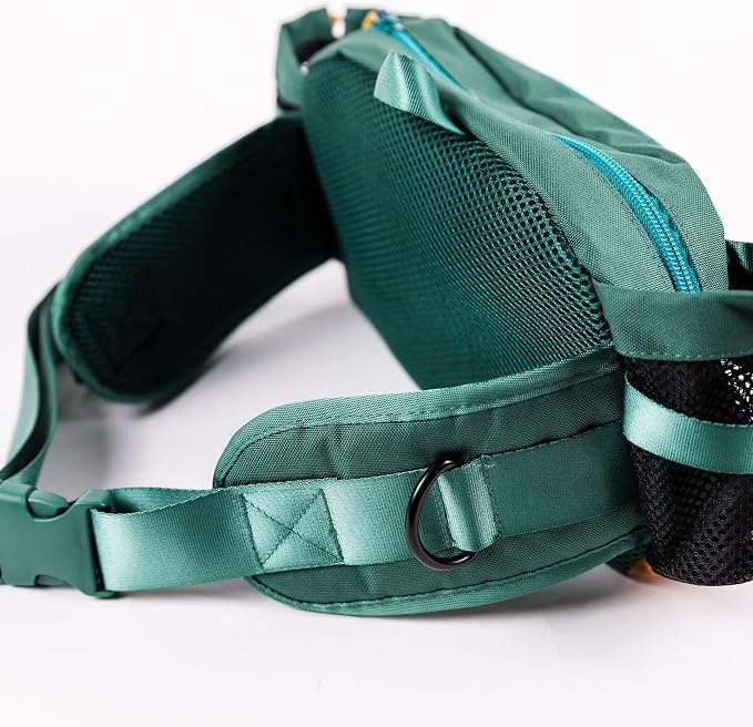 Wilderdog Mega Hip Pack with 3-Liter Capacity, Two Mesh Water Bottle Pockets, Interior Key Loops, Adjustable Straps, and Poop Bag Dispenser (Evergreen) - Image 5