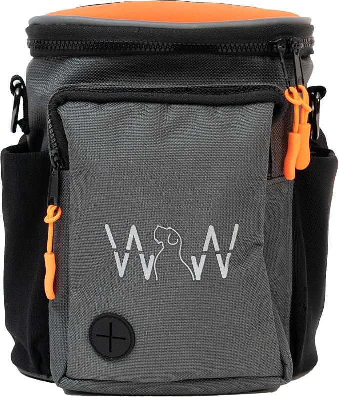 Quickdraw XL Dog Treat Pouch – Multipurpose Training Bag with Waste Bag Dispenser, Phone Pocket, Water Bottle Holders and 3-Way Strap – Durable and Reflective (Orange) - Image 7