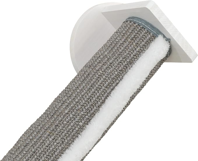 Trixie Cat Wall Furniture Set 4 - Cat Wall Scratcher, Climbing Shelves - 2 Sisal Rope Scratching Posts - Elevated Shelf - Gray/White - Image 6