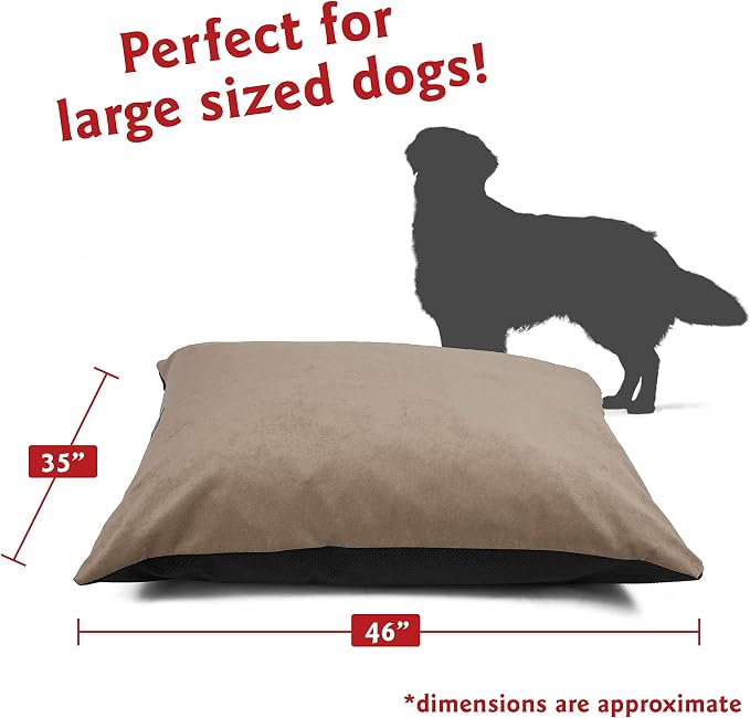 Majestic Pet Rectangle Large Dog Bed Washable – Non Slip Comfy Pet Bed – Dog Crate Bed Super Value Pillow Dog Bed – Dog Kennel Bed for Sleeping - Dog Bed Large Breed 46 x 35 Inch – Villa Vintage - Image 2
