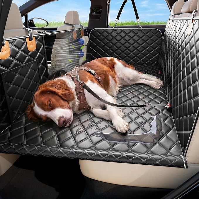 PetDance Car Back Seat Extender for Dogs,【Hard Bottom But Soft Touch】 | Thick Support Foam,【600LBS】Car BackSeat Cover,100% Waterproof Anti-Scratch Hammock for Sedan | Mid-Size & Compact SUV/Truck - Image 9