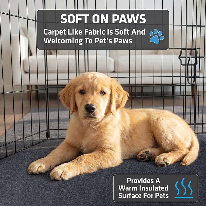 Drymate 2-Pack Jumbo Dog Playpen Mat (60x74), Absorbent, Waterproof, Slip-Resistant, Machine Washable, Reusable Puppy Pad for Training, Whelping, Housebreaking, Incontinence, Crate, Kennel (USA Made) - Image 4