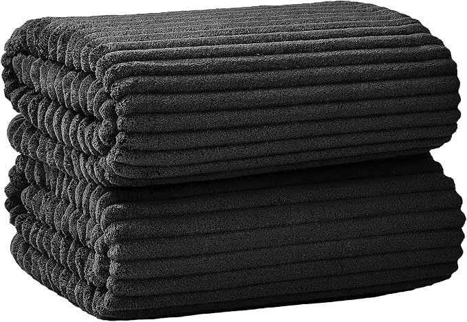 2 Piece Bath Sheets, 40"x80" Microfiber Bath Towels, Black | Extra-large size, Quick dry, Highly Absorbent, Lint Free，shower towels for bathroom gym spa，Big and Tall users by NALIVO