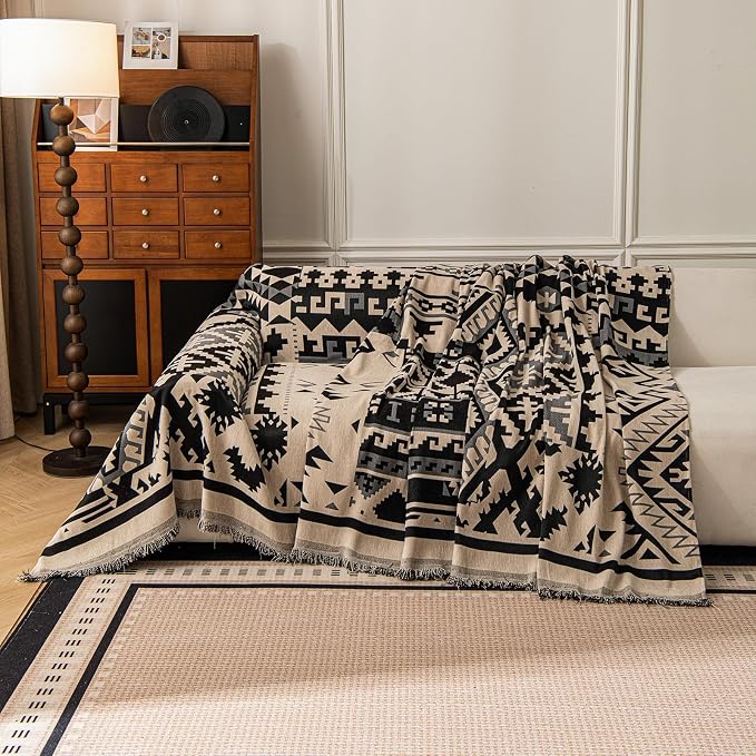 ROOMLIFE Couch Cover 3 Cushion Sofa, Washable Non Slip Furniture Sofa Protector Cover, Soft Chenille Sofa Slipcovers Sectional L Shape Dogs Couch Cover Throw Blanket with Tassels 71''X118'' - Image 5