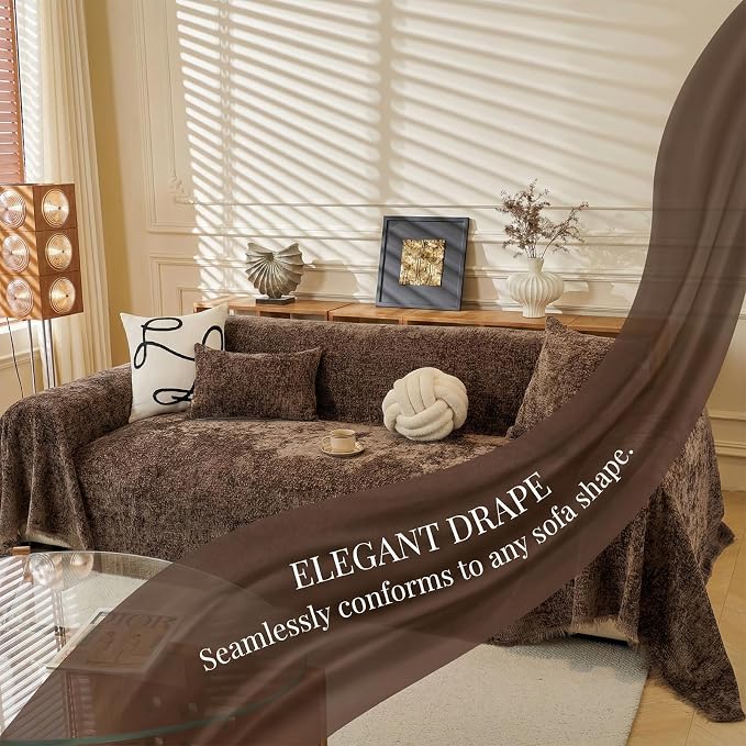Couch Protector for Dogs,71"x91"Washable Sofa Slipcover,Coffee - Image 4