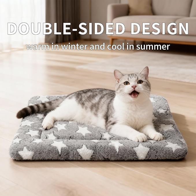 Dog Bed Mat, Reversible Crate Pad & Cute Dog Bed - Machine Washable Kennel Mat with Ultra Soft for Small Dogs & Cats - Image 3