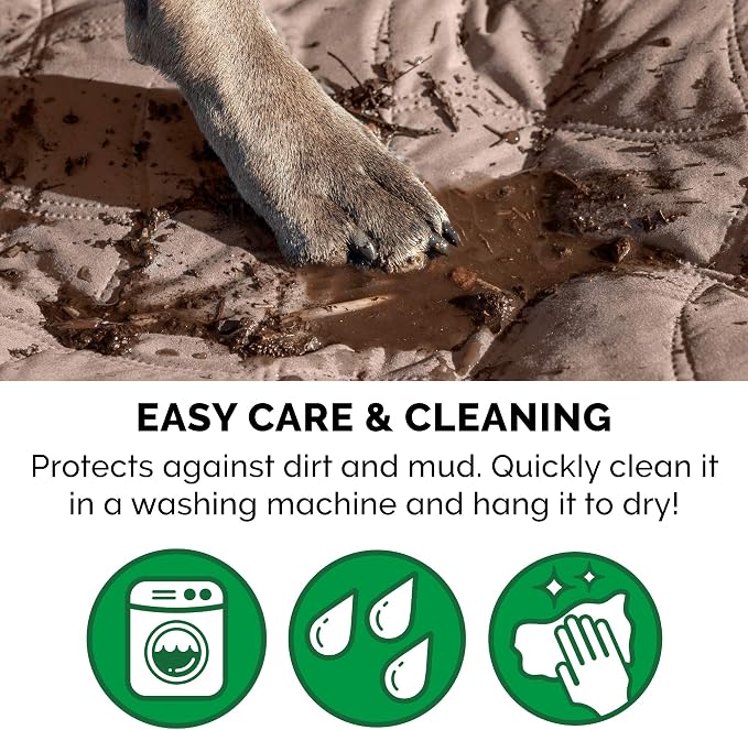Furhaven Waterproof & Non-Slip Queen Size Mattress Cover Protector for Dogs & Cats, Washable, For Beds, Couches, & Car Seats - Quilted Twill Blanket Mattress Cover - Brownstone, Large/Queen Size - Image 10