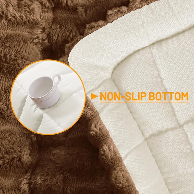 Smiry Non Slip Couch Covers for Dogs, Scratch Resistant Pet Sofa Protector | Machine Washable Soft Fuzzy Thick Furniture Cover for Sofa Loveseat Sectional Large Dogs, Chocolate, 27.6" x 70.9" - Image 11