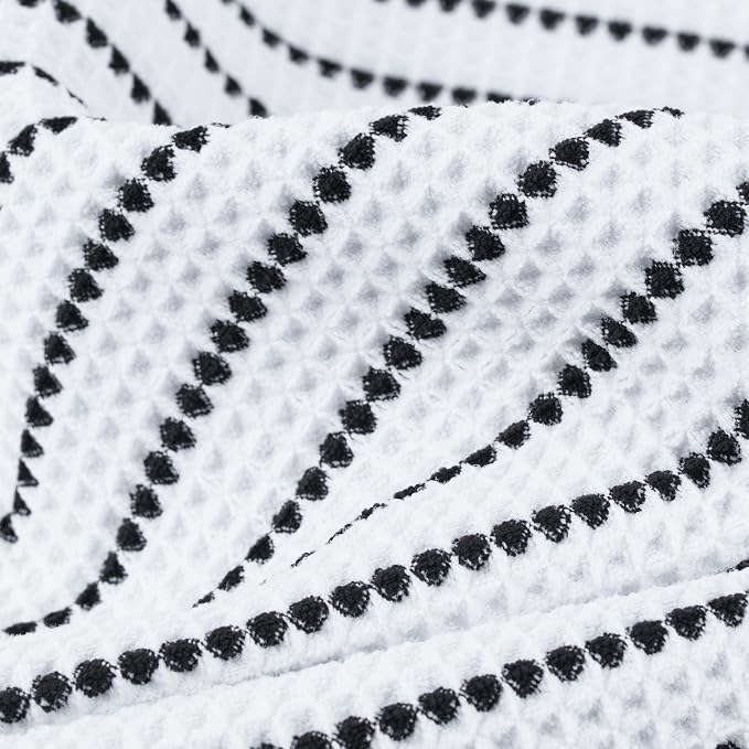 POLYTE 430 GSM Microfiber Oversize Quick Dry Lint Free Bath Towel, 60 x 30 in, 4 Pack (Waffle Weave) - Image 6