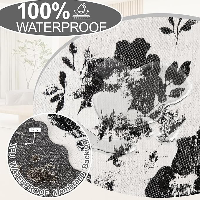1OO% Waterproof Sectional Couch Covers for Dogs L Shaped Corner Sofa Cover Washable Chenille Sofa Slipcovers Blanket Modern Jacquard Pet Furniture Protector (91"x276", Black Flower) - Image 4