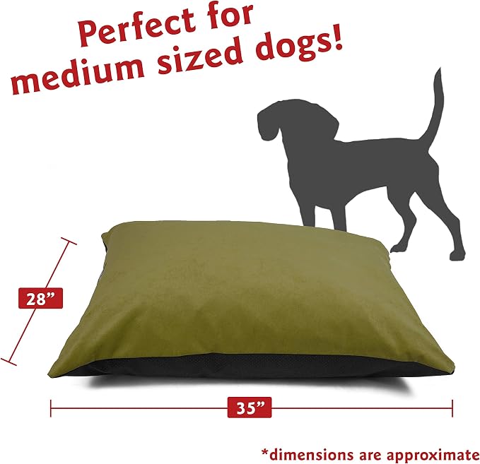 Majestic Pet Rectangle Medium Dog Bed - Washable Non Slip Comfy Crate Kennel Bed - Super Value Pillow - Medium Breed 35 x 28 Inch - Villa Fern - Image 2
