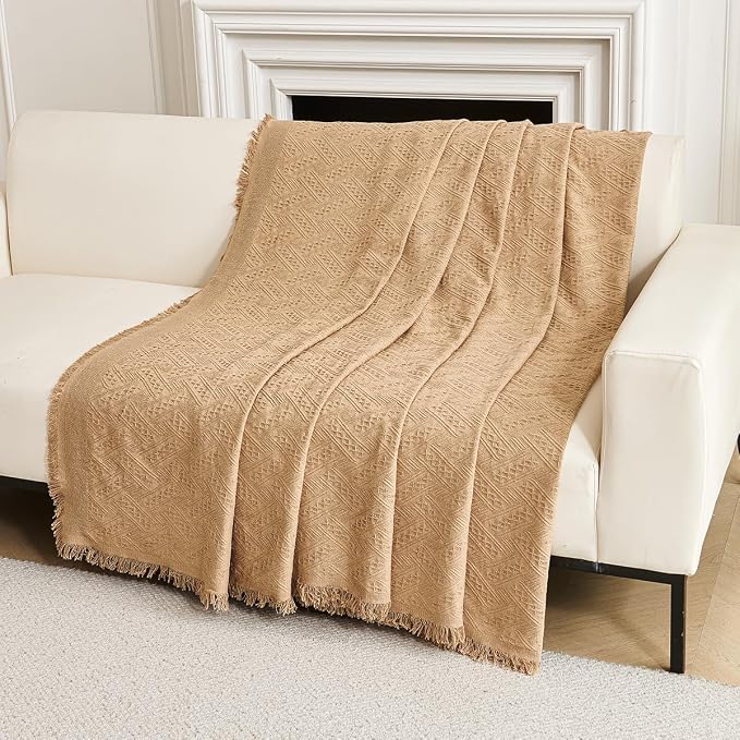 AIVIA Slipper Chair Cover Sheet Blanket, Reversible Anti Slip Throw Cushion Covers for Armless Chair Recliner Armchair Ottomans Furniture Decorations Protector Slipcover Tablecloth (Khaki, 51” x 71”) - Image 6