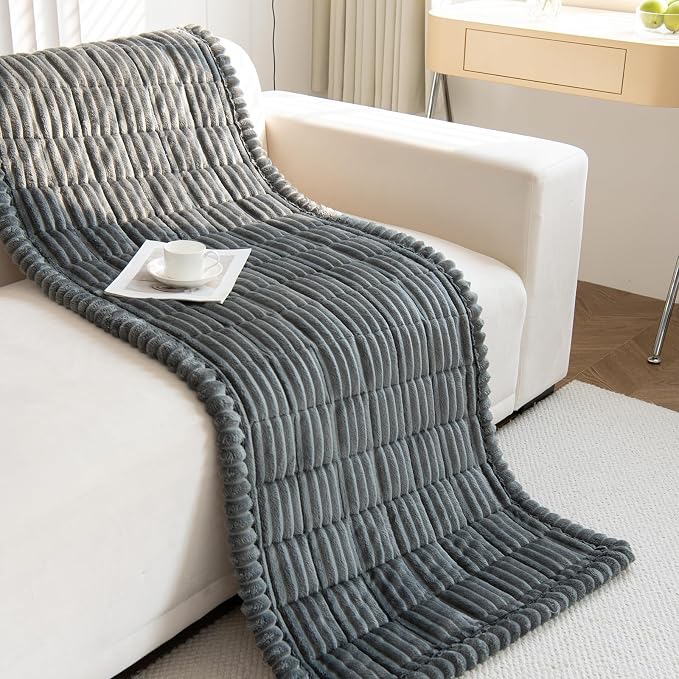 New Thick Sofa Covers Washable - Soft Corduroy Universal Sofa Cover 2 3 4 Seater, Non-Slip Couch Cover, Couch Seat Covers Sofa Slipcovers Furniture Protector for Living Room (Dark Grey, 70x150cm) - Image 8