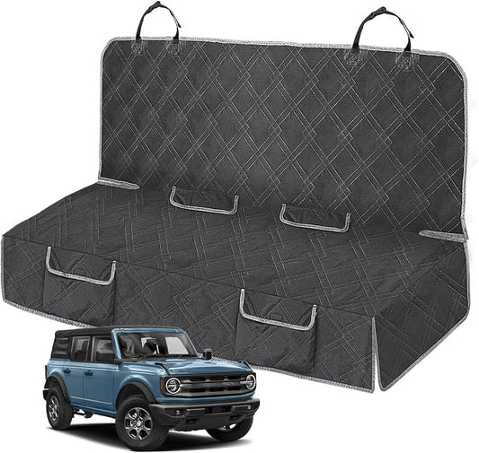 Dog Car Seat Cover for Ford Bronco 4 Door 2021-2025 | Waterproof Pet Bench Seat Cover for Back Seat, 600D Heavy Duty Scratch Proof Nonslip Truck Seat Covers for Dogs by Kistrba