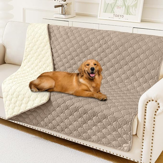 Smiry Waterproof Dog Bed Cover Blanket, Reversible Pet Blanket | Soft Reversible, Washable Leakproof Cats Dogs Couch Cover for Sofa, Couch, Furniture (52x82 Inch) by Smiry