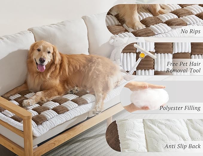 Couch Cushion Cover for dogs Sofa Cover Washable Pet Love Seat Couch Covers for Sofa Slipcovers Couch Protector Blanket for Dogs Sofa Cushion Covers for Pets Washable Pad Green 70x70cm/27.6x27.6in - Image 3