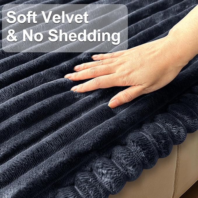 NAISI Pet Couch Covers for Sofa with Thick Filling and Non-Slip Bottom Sectional Sofa Covers Washable Friendly for Pets(2pcs/27.5"x59"+27.5"x70.8",Dark Navy) - Image 3