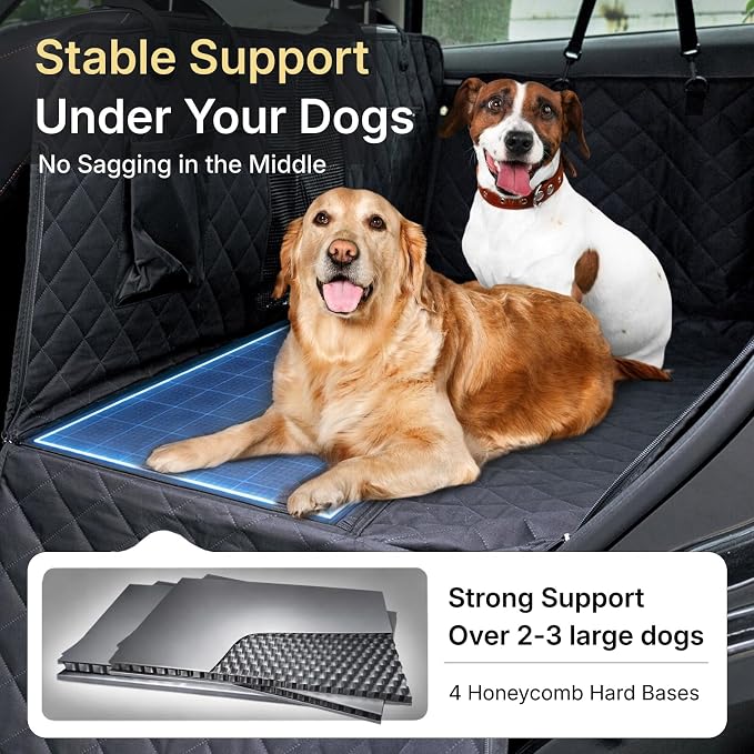 Car Back Seat Extender for Dogs, Semi-Hard Bottom Design, Fits Compact SUVs | Waterproof, Odorless Material, Upgraded Support - Image 4