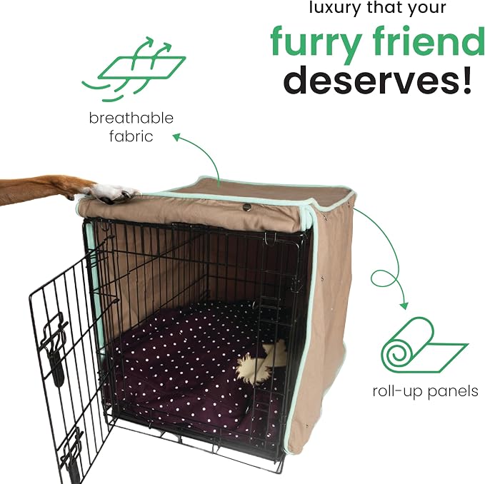 Molly Mutt Wild Horses Dog Crate Cover, Fits 36"x23"x25" Crate | GOTS-Certified 100% Cotton Canvas Cover for Dog Kennel & Cage, 2 Roll-Up Panels, Washable, Free of Harmful Chemicals - Image 5