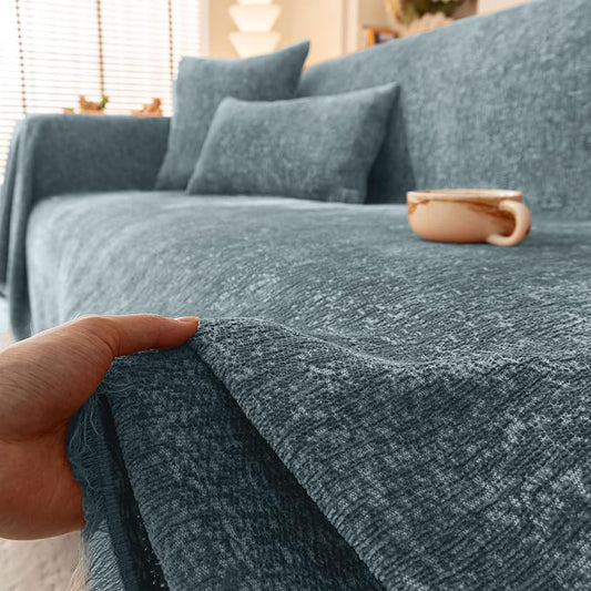 ROOMLIFE Couch Cover Boho Sofa Covers for 3 Cushion Couch Washable Blue | Furniture Protector Sofa Couch Cover for Dogs, Soft Breathable Sofa Slipcover, Couch Throw Blankets with Tassels 71''X150'' by ROOMLIFE