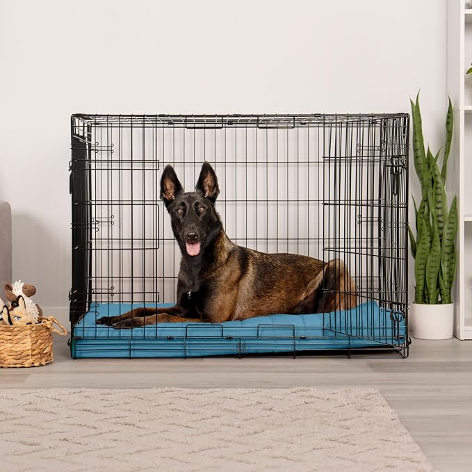 Furhaven Orthopedic Dog Bed – Puffy Quilted Foam Mattress with Removable Washable Cover, Soft & Supportive for Kennels & Crates - X-Large, Lagoon - Image 2