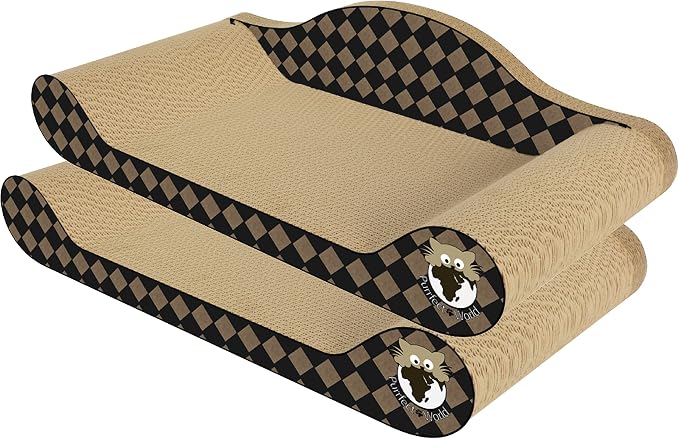 Cat Scratcher - Lounge - Checker Board - 2 Pack by Purrfect+World