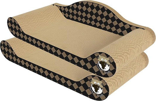 Cat Scratcher - Lounge - Checker Board - 2 Pack by Purrfect+World