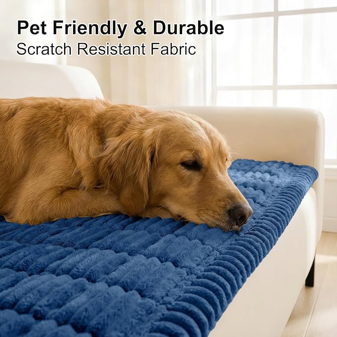Smiry Couch Cover for Dogs, Non Slip Washable Sofa Protector for Pets | Soft Furniture Cover for Leather & Fabric Couches, Cozy Protect Against Fur, Dirt & Messes, Pet Friendly, 35.4"x88" - Image 3