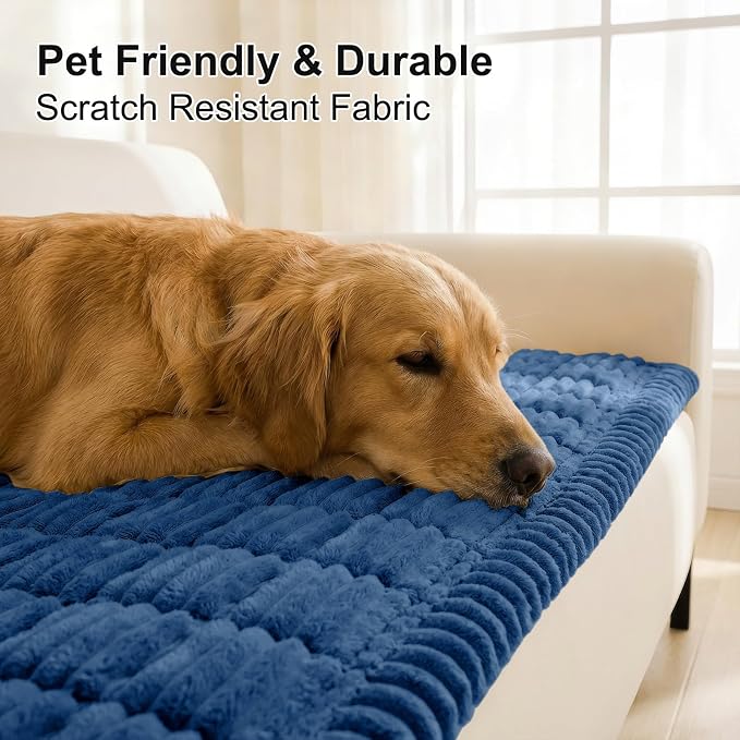 Smiry Couch Cover for Dogs, Non Slip Washable Sofa Protector for Pets | Soft Furniture Cover for Leather & Fabric Couches, Cozy Protect Against Fur, Dirt & Messes, Pet Friendly, 35.4"x88" - Image 3