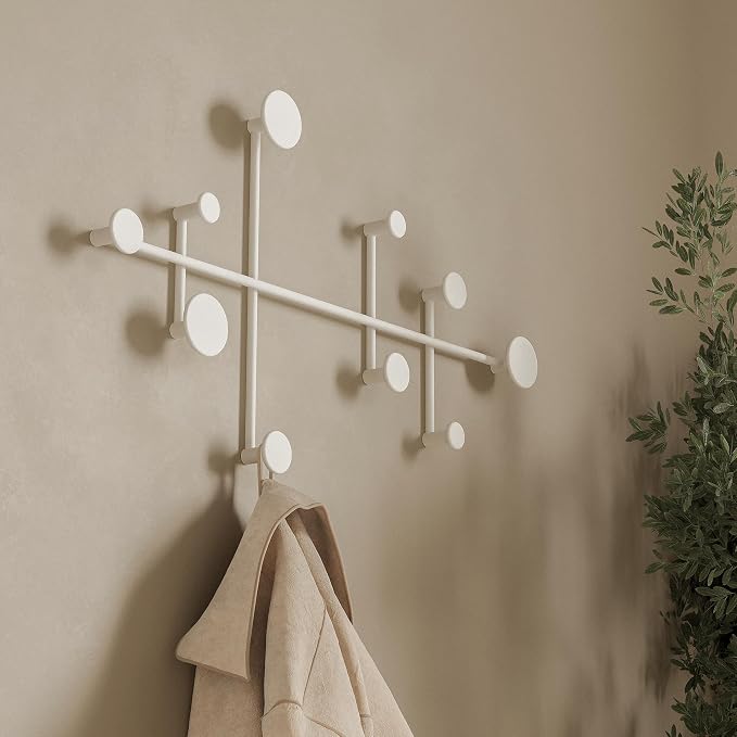 Kazai. 'Sval' Wall Wardrobe | Minimalist Coat Hook Design from Berlin | Modern Metal Wall-Mounted Coat Rack/Hooks | White - Image 3