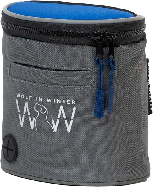 Quickdraw Dog Treat Pouch – Training Bag with Poop Bag Dispenser, Clicker Holder and Waist Belt – Hands-Free, Reflective and Durable for Puppy Training, Walks and Hikes (Blue) by WolfInWinter