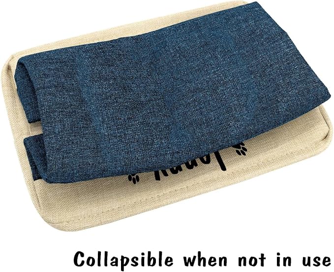 PET ARTIST Collapsible Dog Toy Storage Basket Bin with Personalized Pet's Name - Rectangular Storage Box Chest Organizer for Dog Toys,Clothing,Apparel & Accessories-Navy Blue - Image 5
