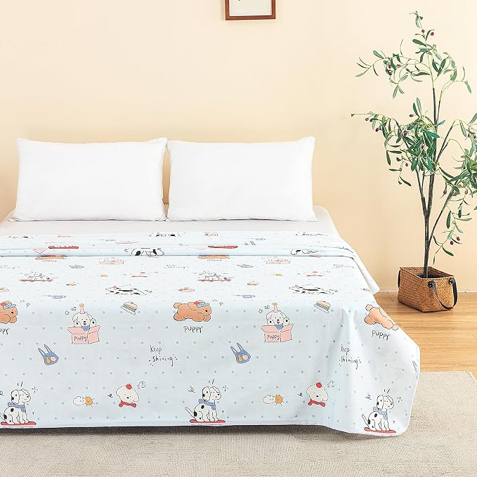 WenBags Waterproof Dog Bed Cover 70 * 78 Inches Throw Size,Pet Hair Resistant Reversible Couch Cover Mattress Protector,Leakproof Bed Liner/Sheet/Blanket for Adults Elderly Pets (Cute Dogs, 70 * 78) - Image 4