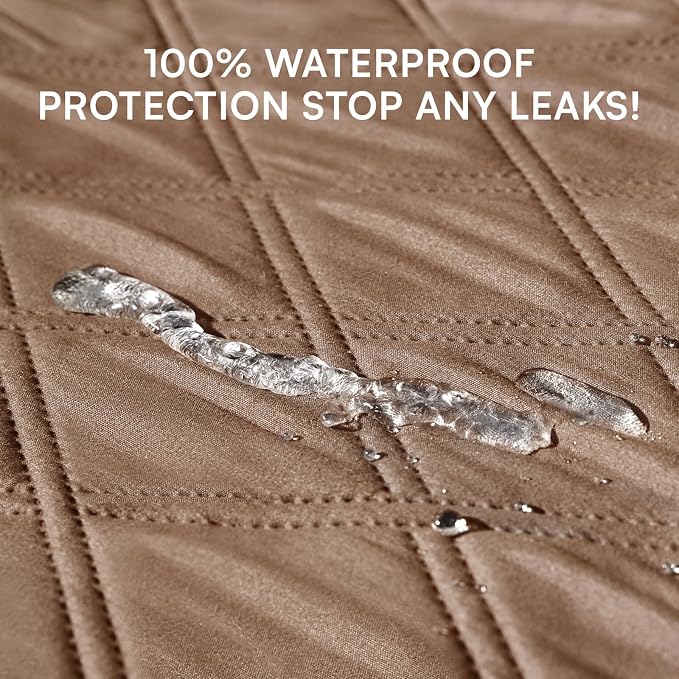 Luciphia Waterproof Couch Cover for Dogs, Non-Slip Pet Sofa Protector | Non-slip waterproof couch cover scratch-resistant machine washable protects sofa bed, Light Brown, 30" x 70" - Image 2