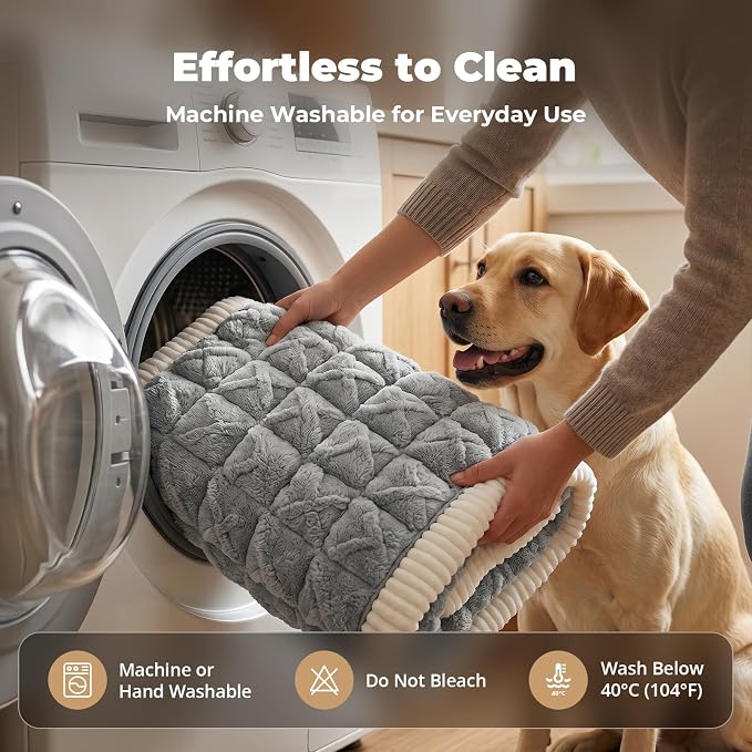 Avont Dog Bed for Car Back Seat, 2026 New Backseat Pet Bed Mat | 52.3"x23.6" Back Seat Pet Cover for Dogs Machine Washable Non-Slip Thick Plush Travel Mat for SUVs Trucks Camping Light Grey - Image 7
